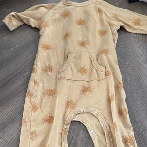 kate quinn Beige Sun-Print Footie One-Piece